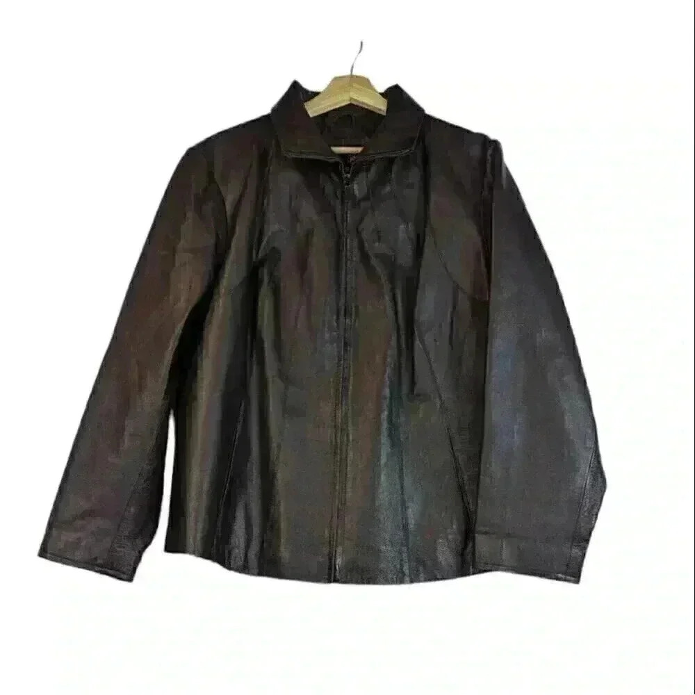 East 5th Brown Genuine Leather Jacket Women's Size 1 Extra